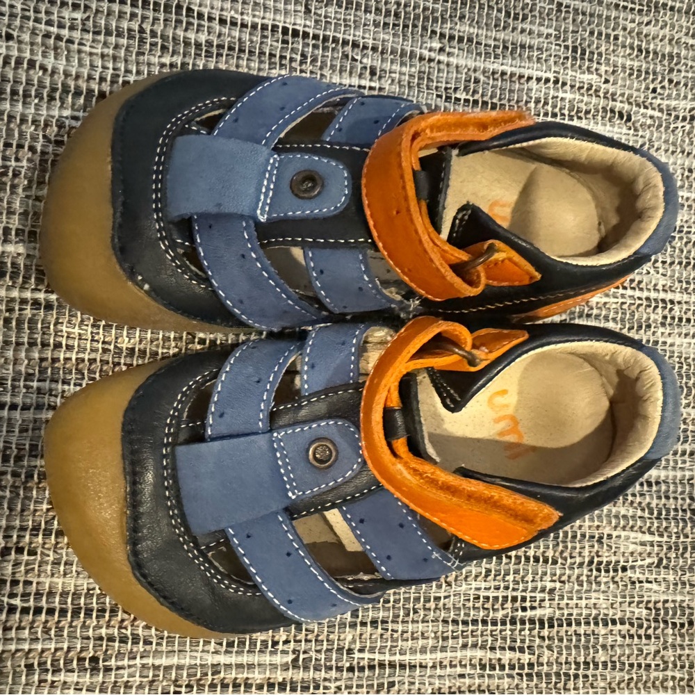 Kids Blue and Orange Sandals